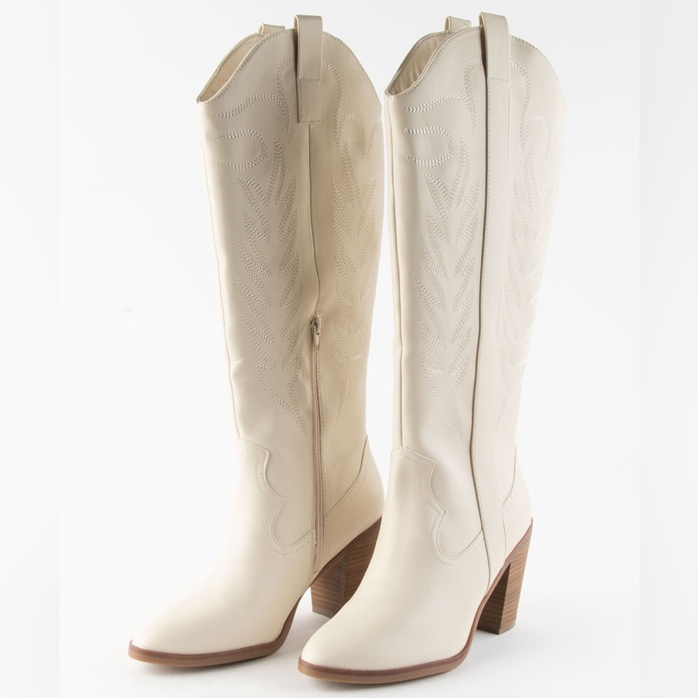 Cream Cowboy Boots